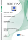 Zertifikat DIN ISO 14001:2015