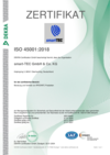 Zertifikat DIN ISO 45001:2018