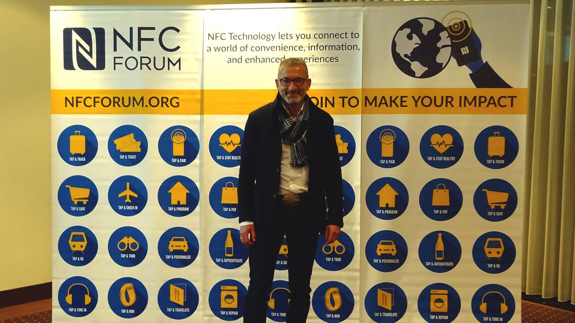 Klaus Dargahi at the NFC Forum in Berlin | smart-TEC | © smart-TEC GmbH & Co. KG