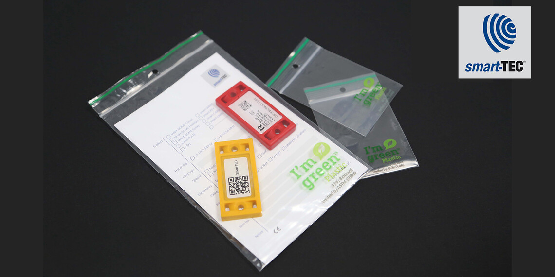 I'm Green: Versandtüten für den Musterversand von RFID- und NFC-Transponder nun recyclingfähig | © smart-TEC GmbH & Co. KG